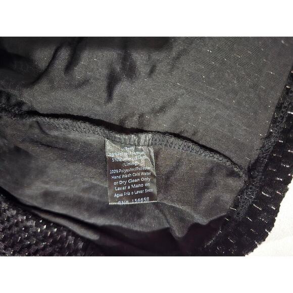 Symphony Women’s Black Lurex Plunge Neck Batwing Sleeve Formal Dress – Size 1x - Picture 10 of 12